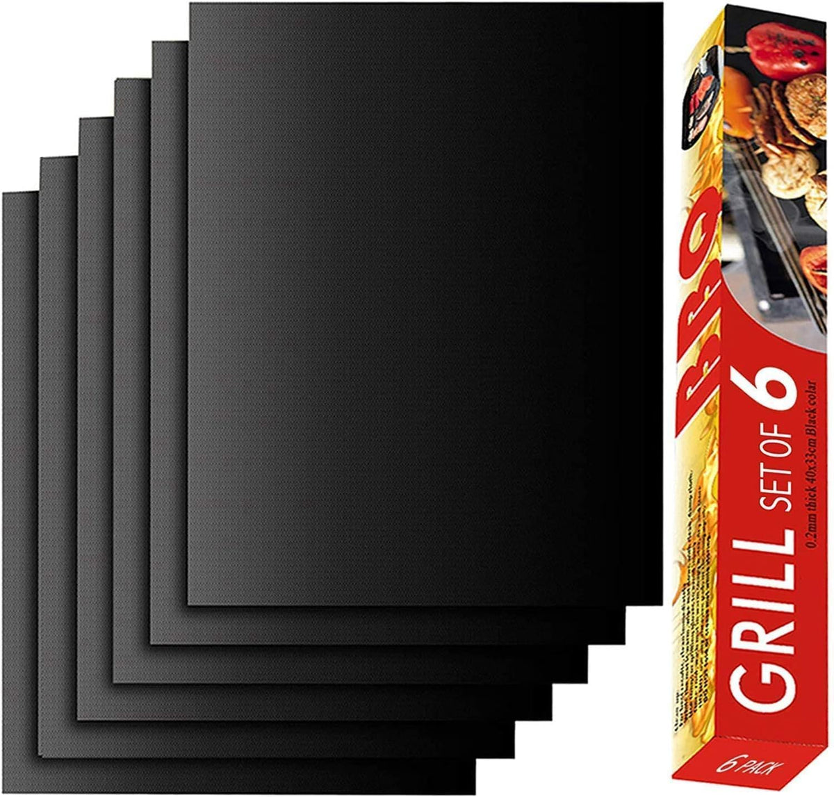 Renook grill mat set in use on a grill prevents sticking and preserves flavor