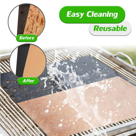Renook grill mats with a custom-fit design for different grill sizes.