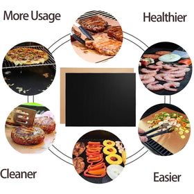 Renook PTFE-Fiberglass coated mats endure repeated use during grilling.