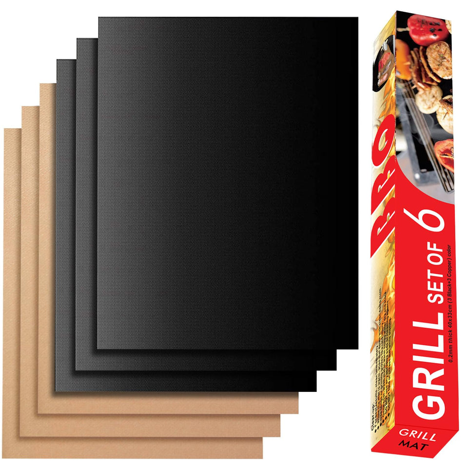 Renook grill mats on a gas grill delivering even heat and non-stick performance.