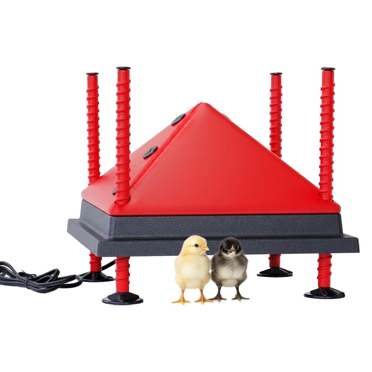 RentACoop 12x12 heating plate with compact radiant warmth for up to 20 chicks.