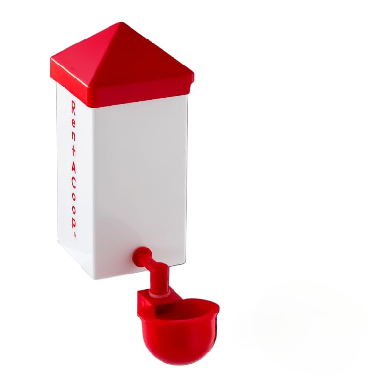 RentACoop 32oz automatic drinker provides ready water for your small flock.