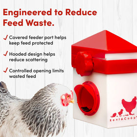 Coop Clip installation on RentACoop Chick2Chicken feeder for flexible mounting