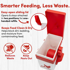 Weatherproof RentACoop Chick2Chicken feeder suitable for all seasons