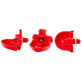 RentACoop DIY horizontal nipples demonstrate scalable poultry watering for large flocks.