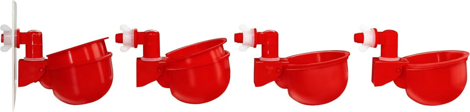 RentACoop DIY Waterer Kit with four auto-fill cups for poultry watering