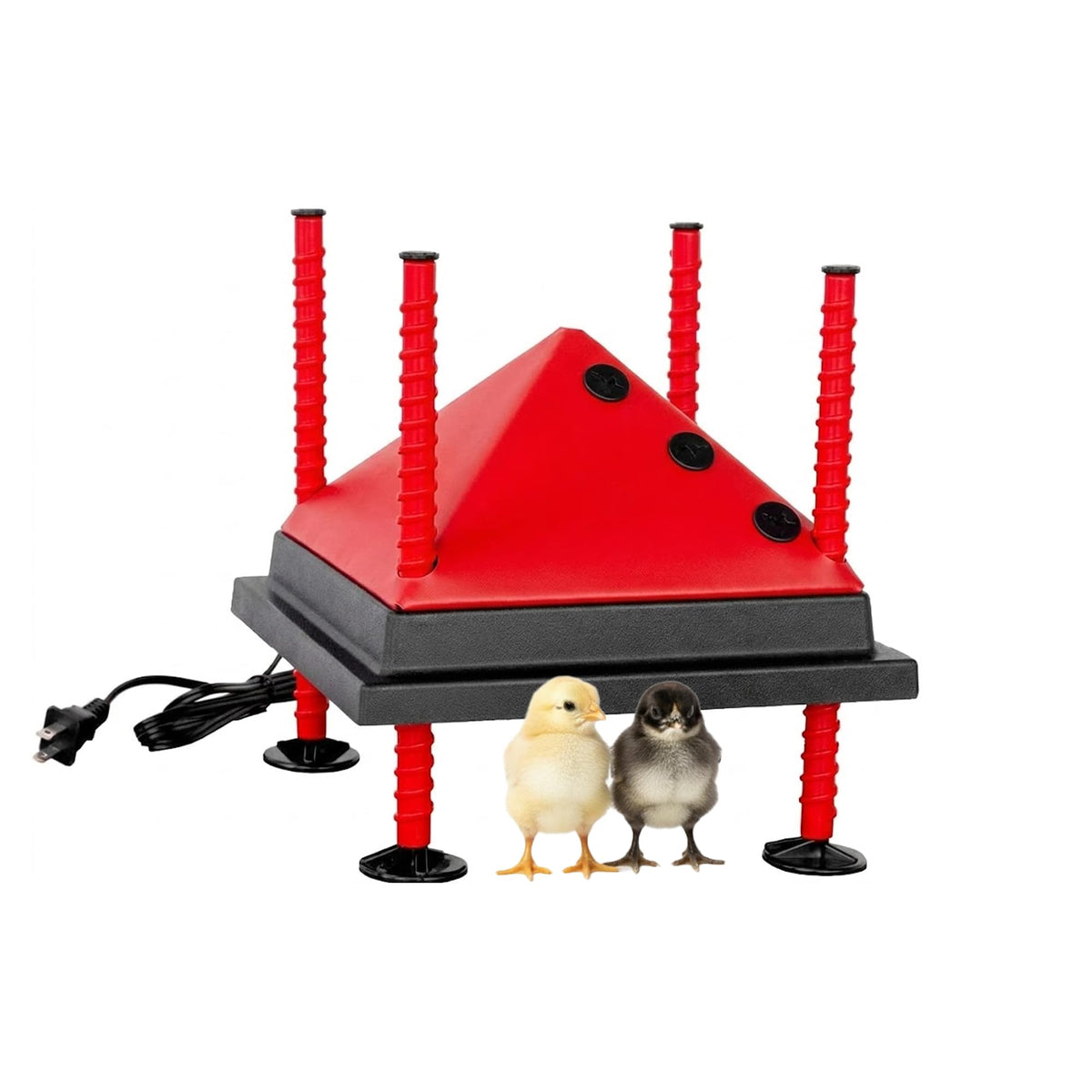 RentACoop 10x10 heat plate with angle-adjustment for precise brood warmth.