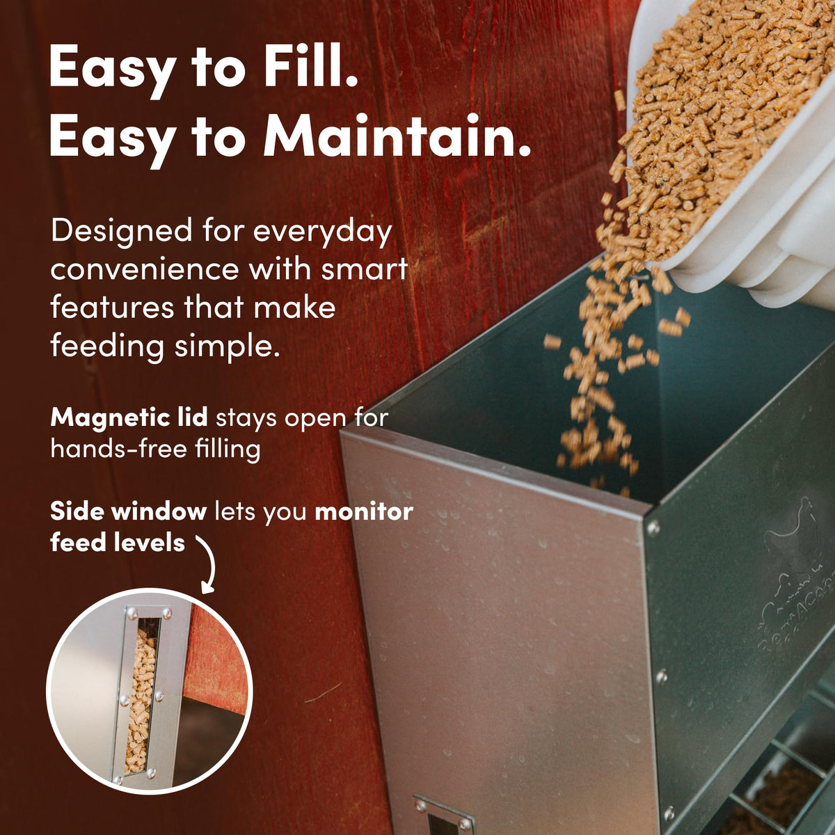 RentACoop included rain cover and waterproof stickers for protection and labeling.