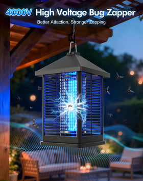 REOGLE Zapper 4000V electric grid delivers fast insect elimination