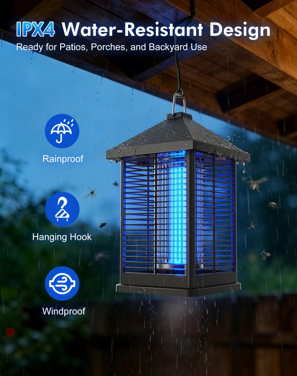 REOGLE Bug Zapper for indoor and outdoor spaces like porches
