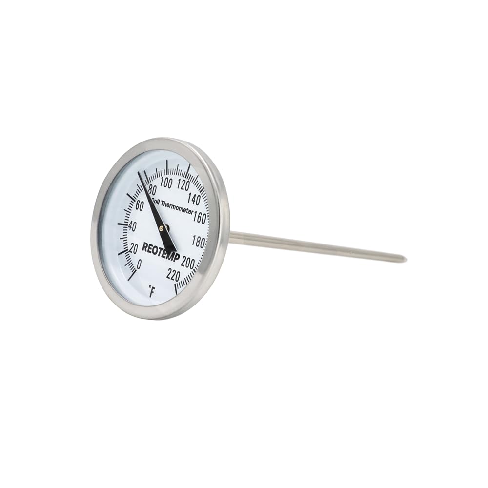 REOTEMP K82-3 soil thermometer with a 5-inch stem for precise seedling readings.
