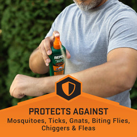Repel Sportsmen Max front label displaying DEET concentration and usage