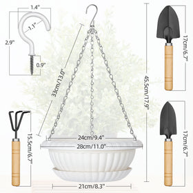 REPICLIFE hanging planter drainage holes close-up prevent overwatering.