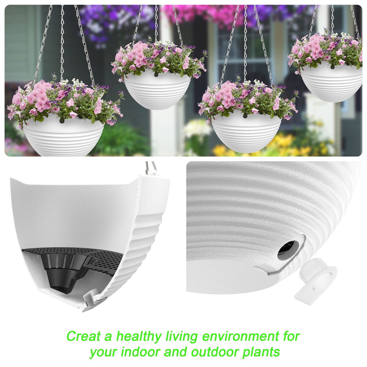 REPICLIFE drainage-plug perforated-insert enables balanced watering and soil moisture