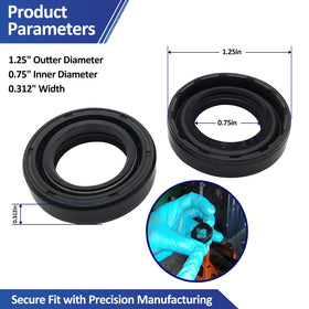 ReplacementKits axle oil seal dimension view helps verify model compatibility