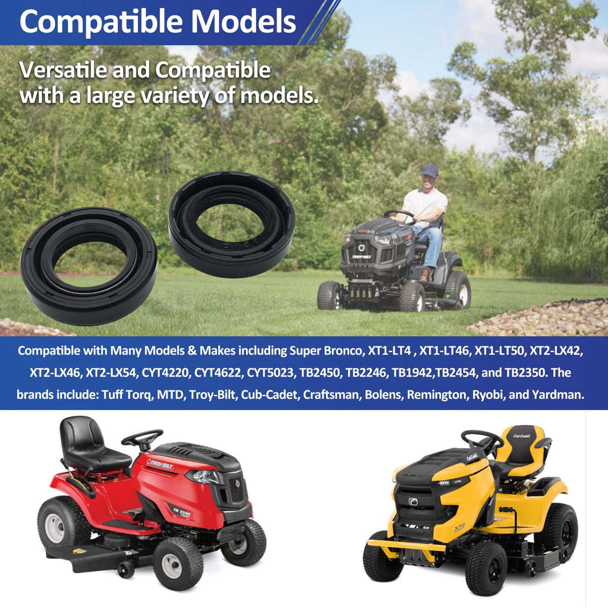 ReplacementKits axle oil seal packaging highlights ready-to-install replacement