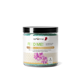 rePotme Feed ME! MSU orchid fertilizer bottle label for premium nutrition