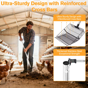 Reptilux chicken coop cleaning kit includes scoop and handle for quick maintenance