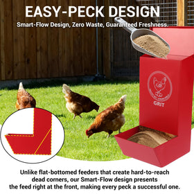 Reptilux rain-proof chicken feeder protects feed from rain and weather