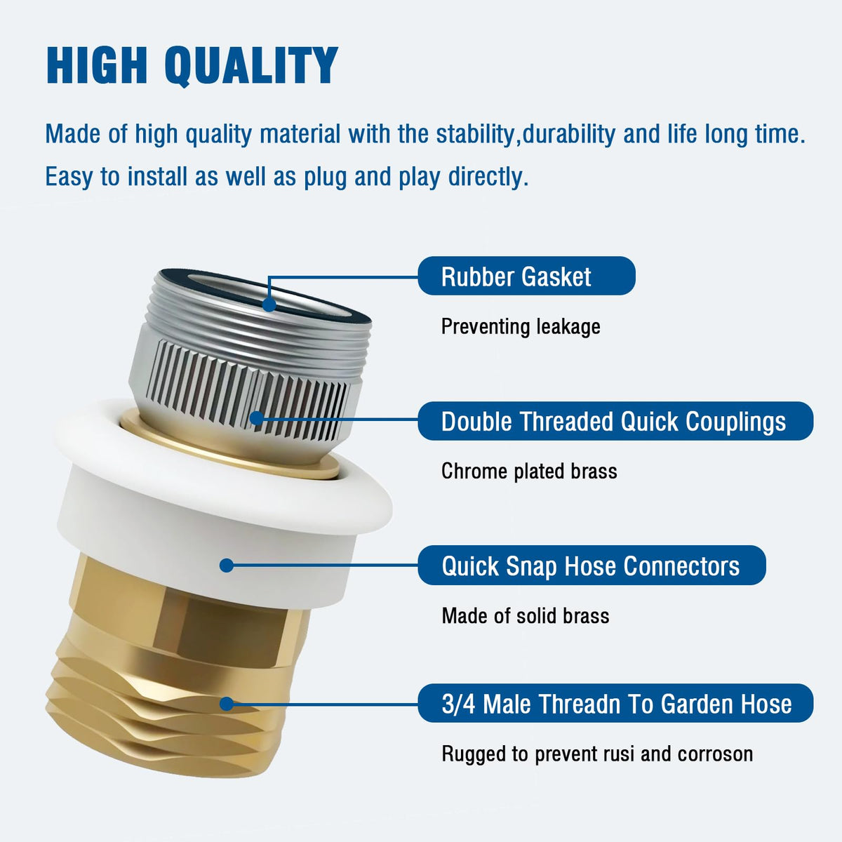 Repustor portable dishwasher connection enabling easy faucet hookup.