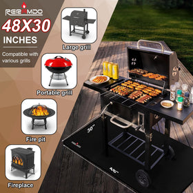RERAMDO easy-clean grill mat prevents stains and residue after cooking