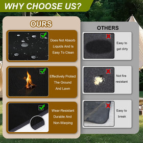 RERAMDO multipurpose fire pit mat for charcoal, gas, and electric grills