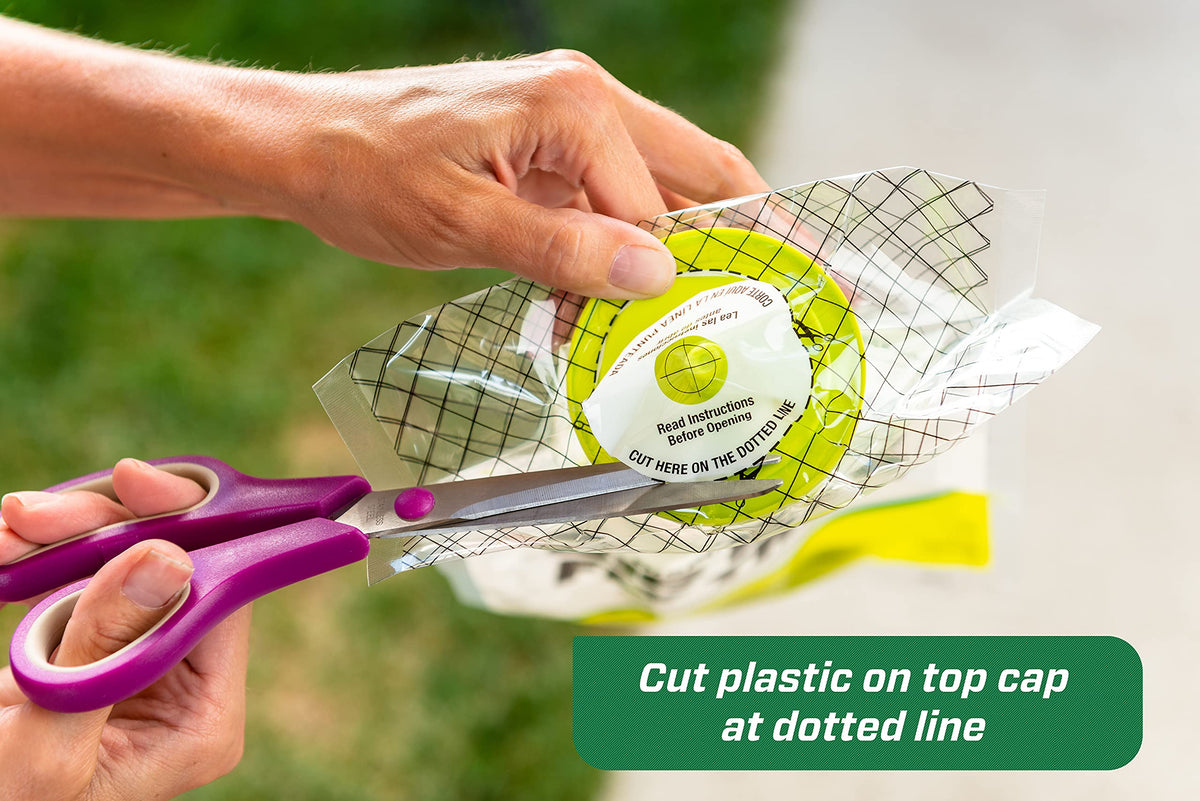 RESCUE! Big Bag Fly Trap cap-entry shows where flies enter and get trapped.