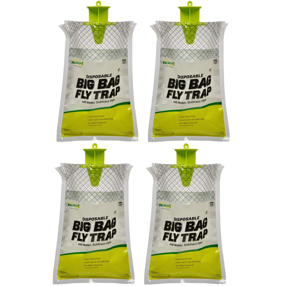 RESCUE! Big Bag Fly Trap outdoor setup helps tackle large fly problems.