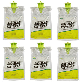 RESCUE! Big Bag Fly Trap outdoors with water activation for fly capture.