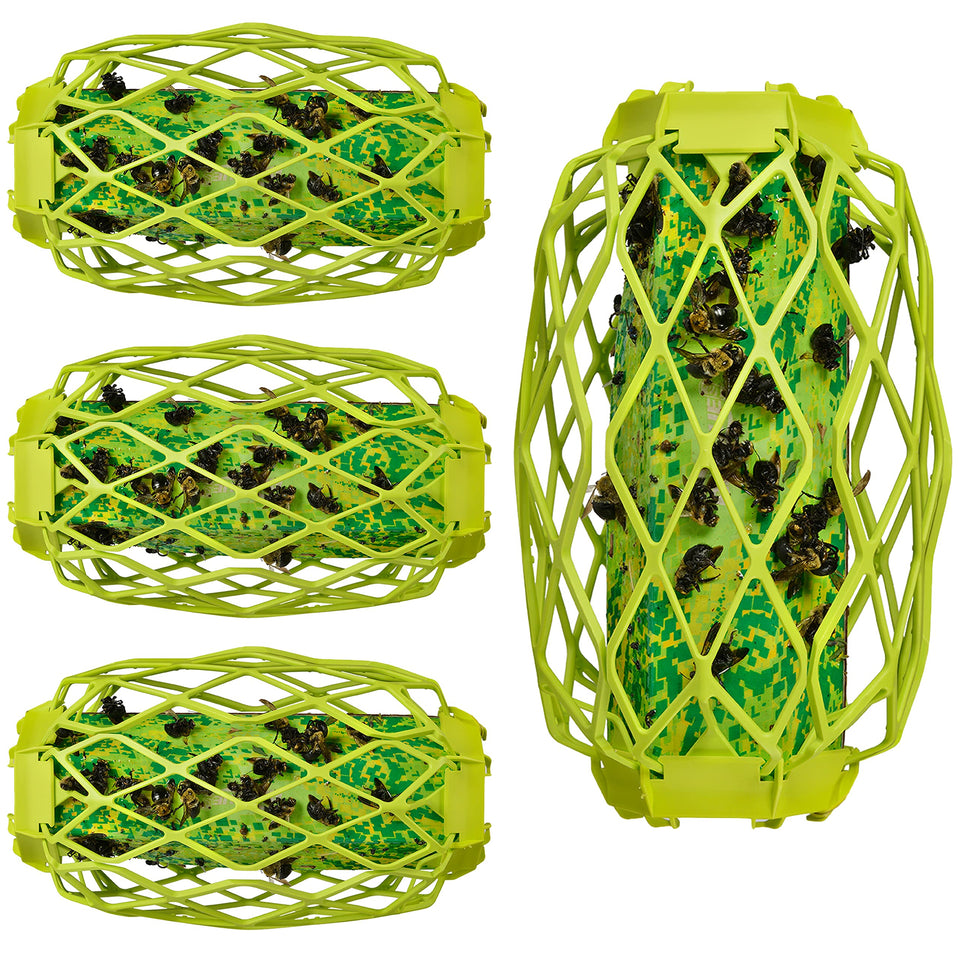 RESCUE! Carpenter Bee TrapStik traps carpenter bees and mud daubers, protecting wood surfaces.
