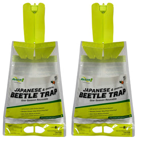 RESCUE! Japanese Beetle Trap bag captures beetles for a cleaner garden.