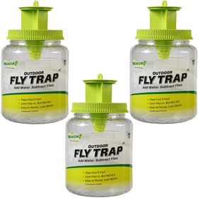 RESCUE! Outdoor Fly Trap trio for patios and decks.