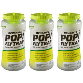 RESCUE! POP! Fly Trap front view shows rugged outdoor design and large capacity.