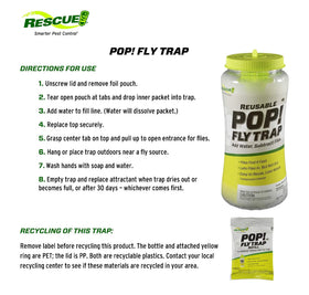 RESCUE! POP! attractant dissolving in water delivers fast lure for flies.