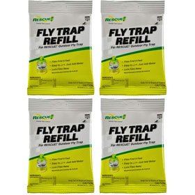 RESCUE! Reusable fly trap refill for outdoor use attracts nuisance flies
