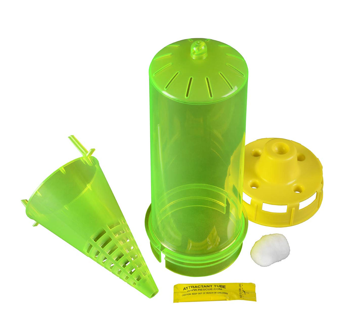RESCUE! trap side profile highlights durable plastic for multiple seasons.