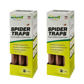 RESCUE! Spider Traps with four entrances attract and capture multiple spiders.