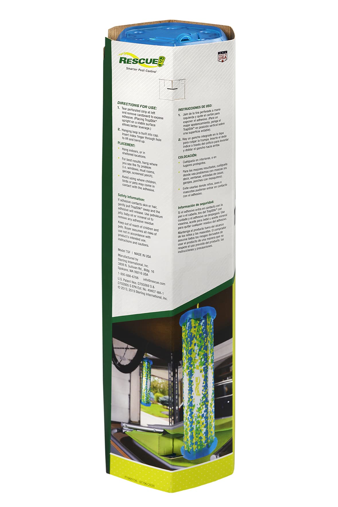 Vivid colors and patterns of RESCUE! TrapStik attract flies for indoor use.