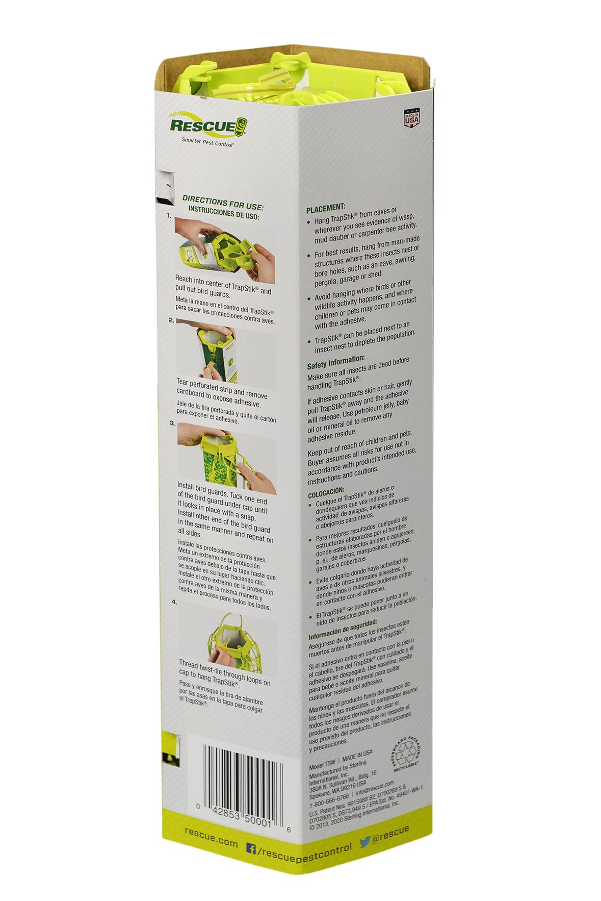 RESCUE! TrapStik glue-guards barrier around surface reduces non-target catches.