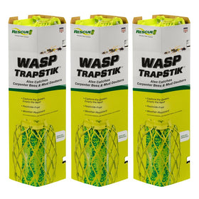 RESCUE! VisiLure TrapStik captures carpenter bees on a sticky surface.