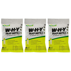 RESCUE! WHY Trap attractant refill 2-week 3-pack for outdoor use.