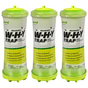 RESCUE! WHY Trap hanging outdoors demonstrates easy setup and protection.