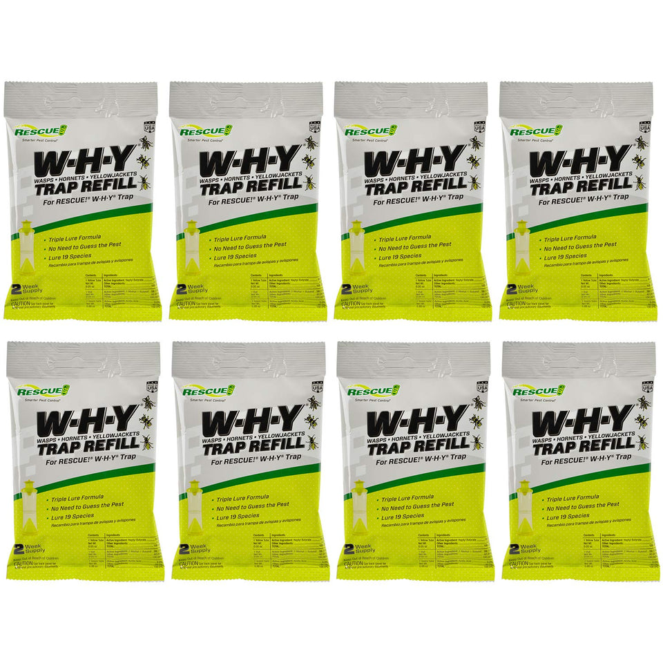 RESCUE! WHY Trap refill attractant inside the trap lures wasps for safer outdoor control.