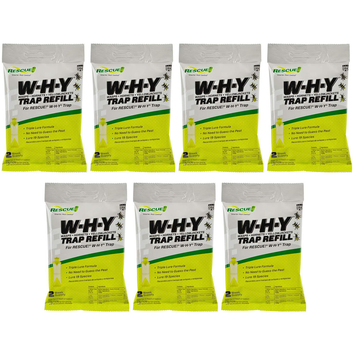 RESCUE! WHY Trap refill offers two-week attractant power against wasps.