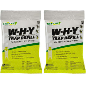 RESCUE! WHY Trap refill attractant bottle ready for a two-week lure outdoors.
