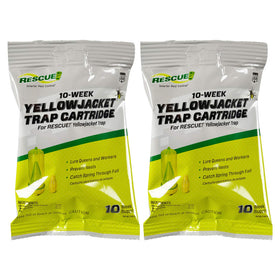 RESCUE! Yellowjacket attractant cartridge offers a 10-week supply for safe, non-toxic trapping.