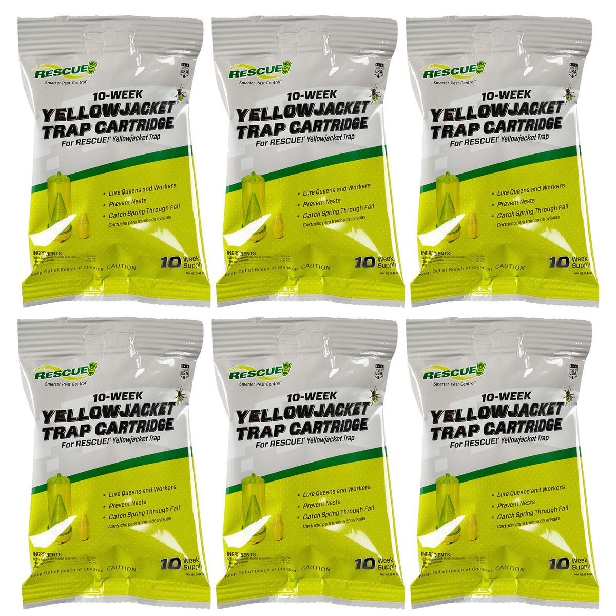 RESCUE! Yellowjacket attractant cartridge ready for 10-week outdoor use.