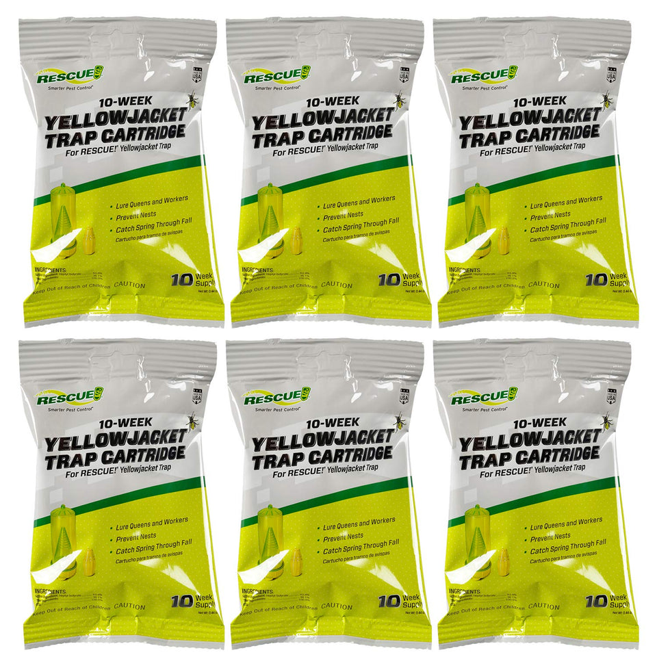 RESCUE! Yellowjacket attractant cartridge ready for 10-week outdoor use.