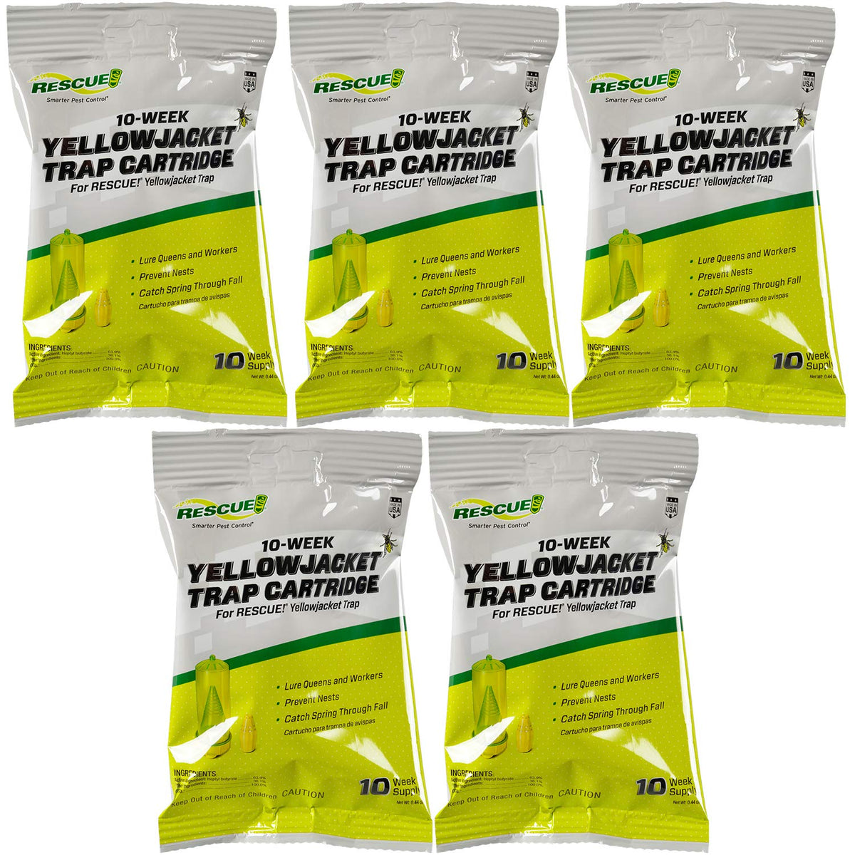 RESCUE! yellowjacket attractant cartridge inside trap ready for use