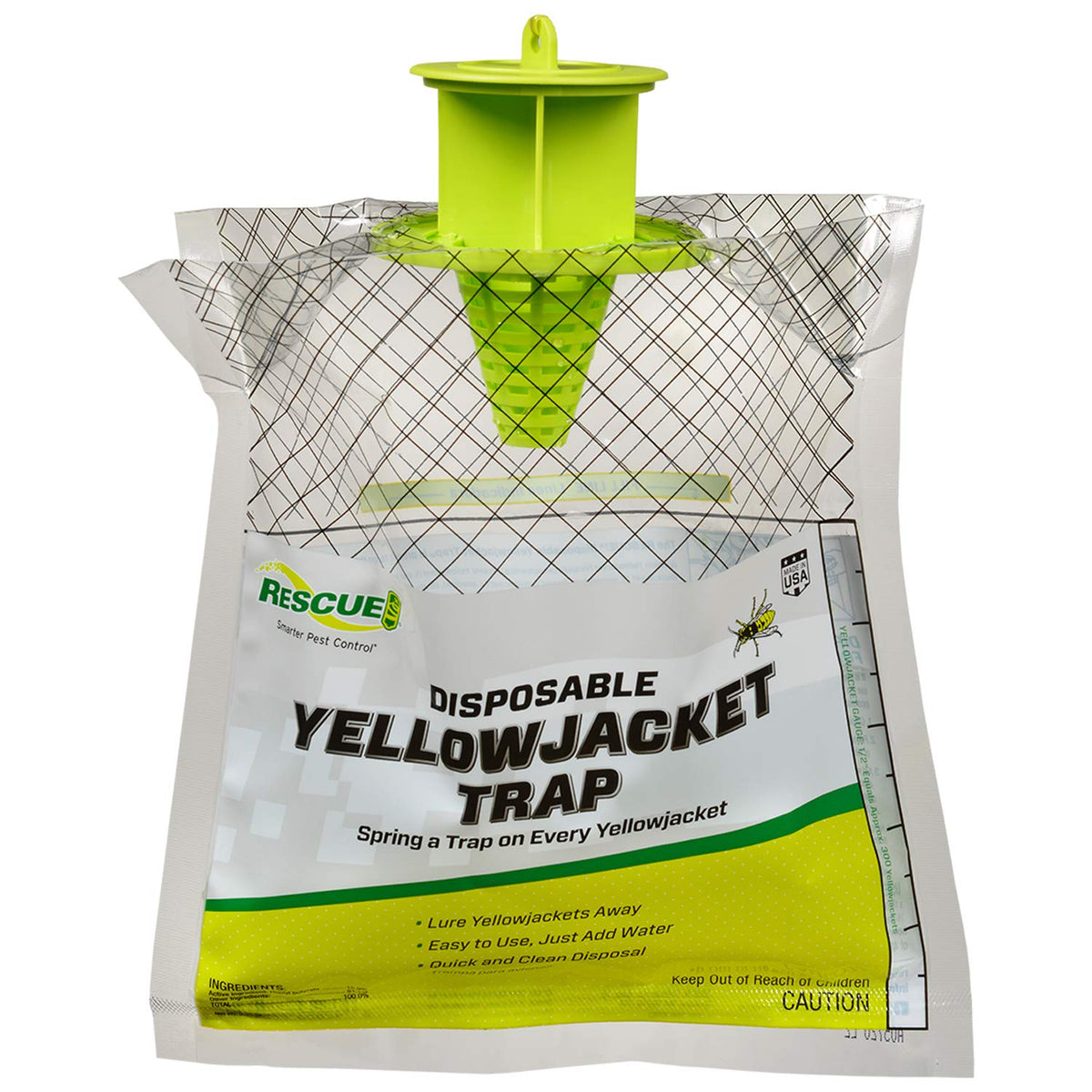 RESCUE! yellowjacket attractant closeup shows effective lure.
